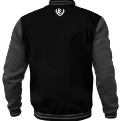 Bluza bejsbolówka "Logo" - czarno/grafitowa