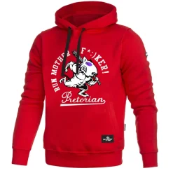 Bluza z kapturem Pretorian "Run motherf*:)ker!" - czerwona