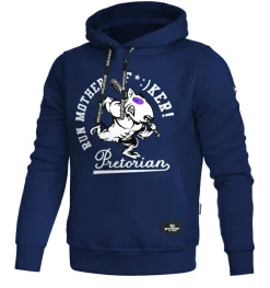 Bluza z kapturem Pretorian "Run motherf*:)ker!" - granatowa