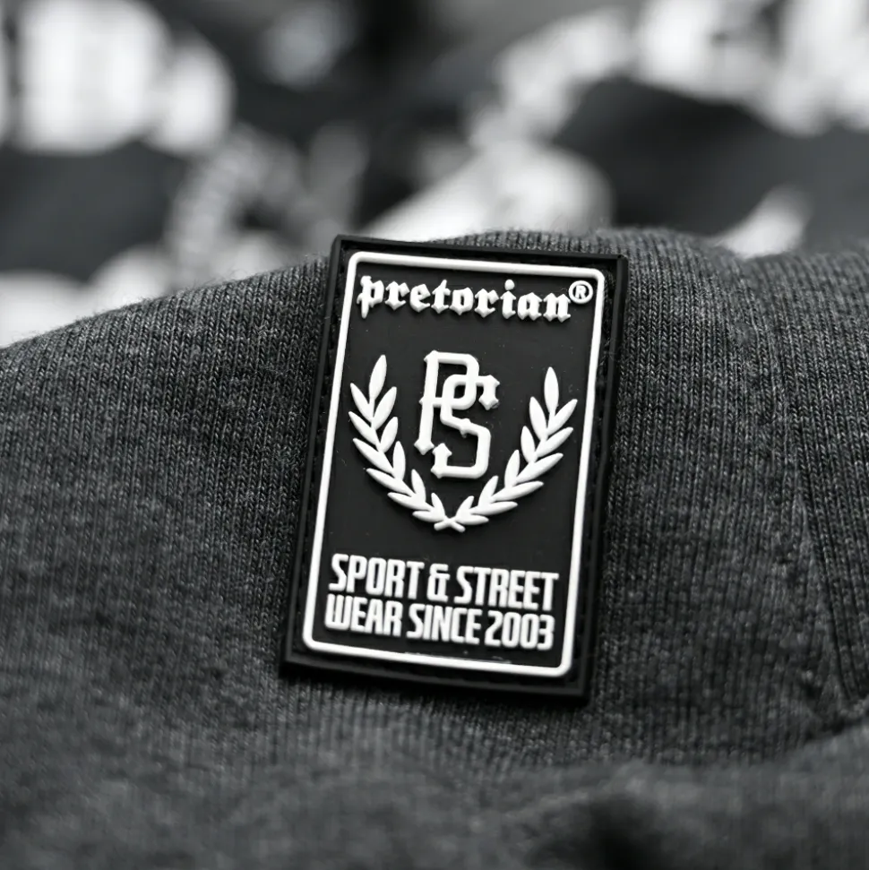 Bluza z kapturem Pretorian "Public Enemy" - grafitowa