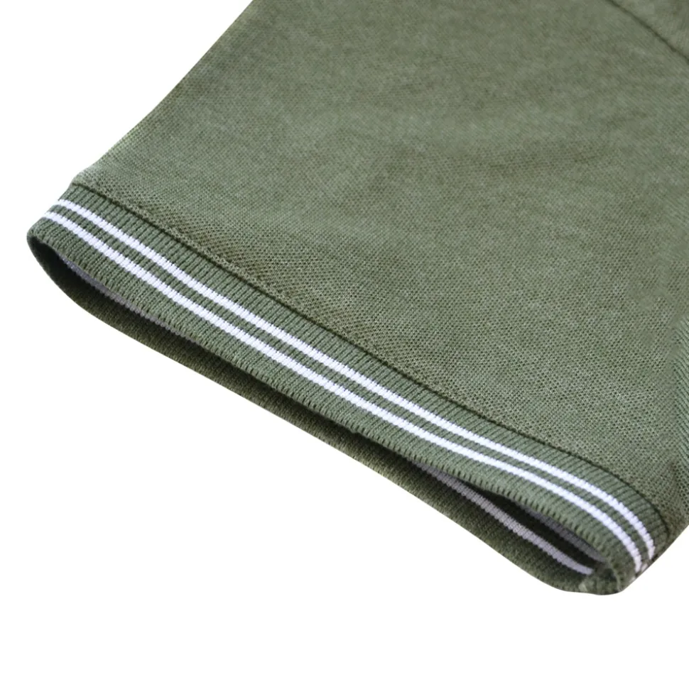 Koszulka polo Pretorian "Logo" wstawki - khaki