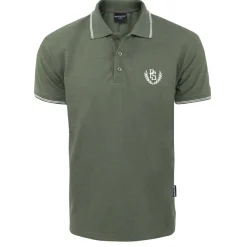Koszulka polo Pretorian "PS" wstawki - khaki