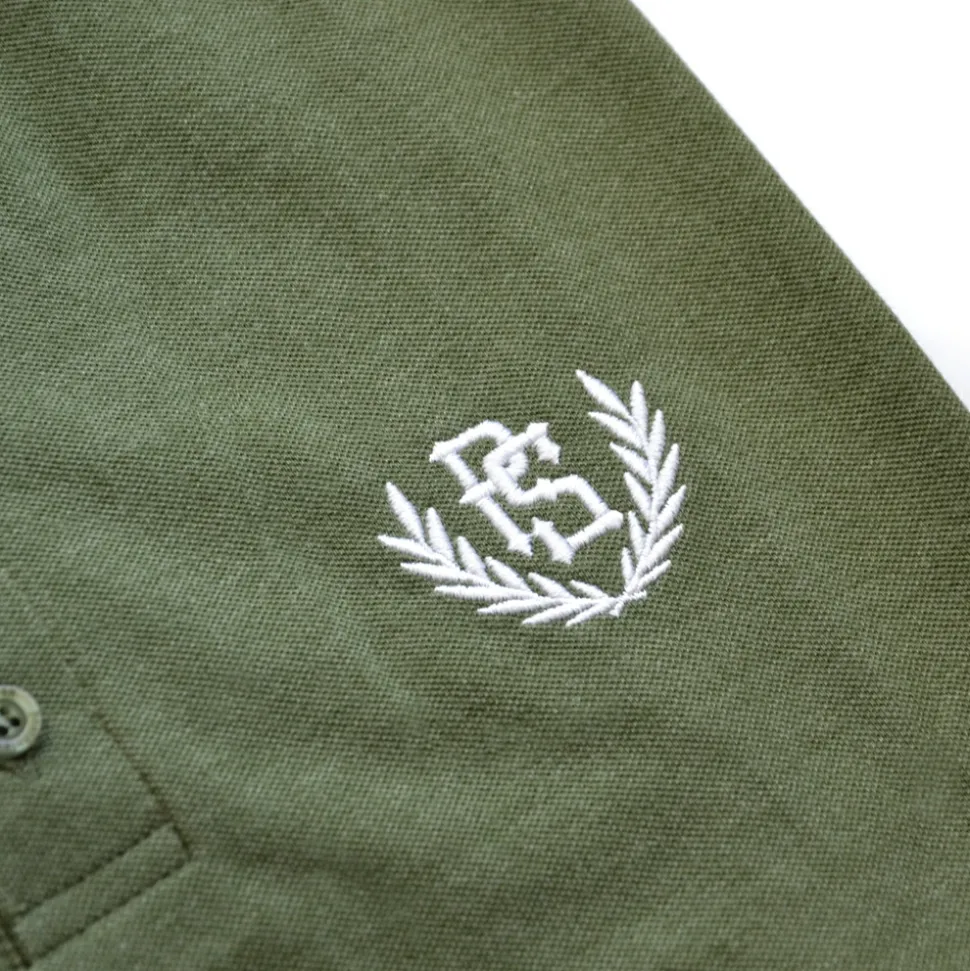 Koszulka polo Pretorian "PS" wstawki - khaki