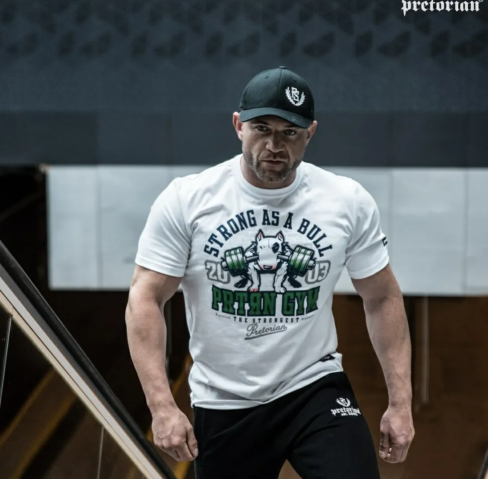 Koszulka Pretorian "Strong as a Bull!" - biała