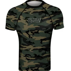 Rashguard short sleeve Pretorian "Woodland Camo"