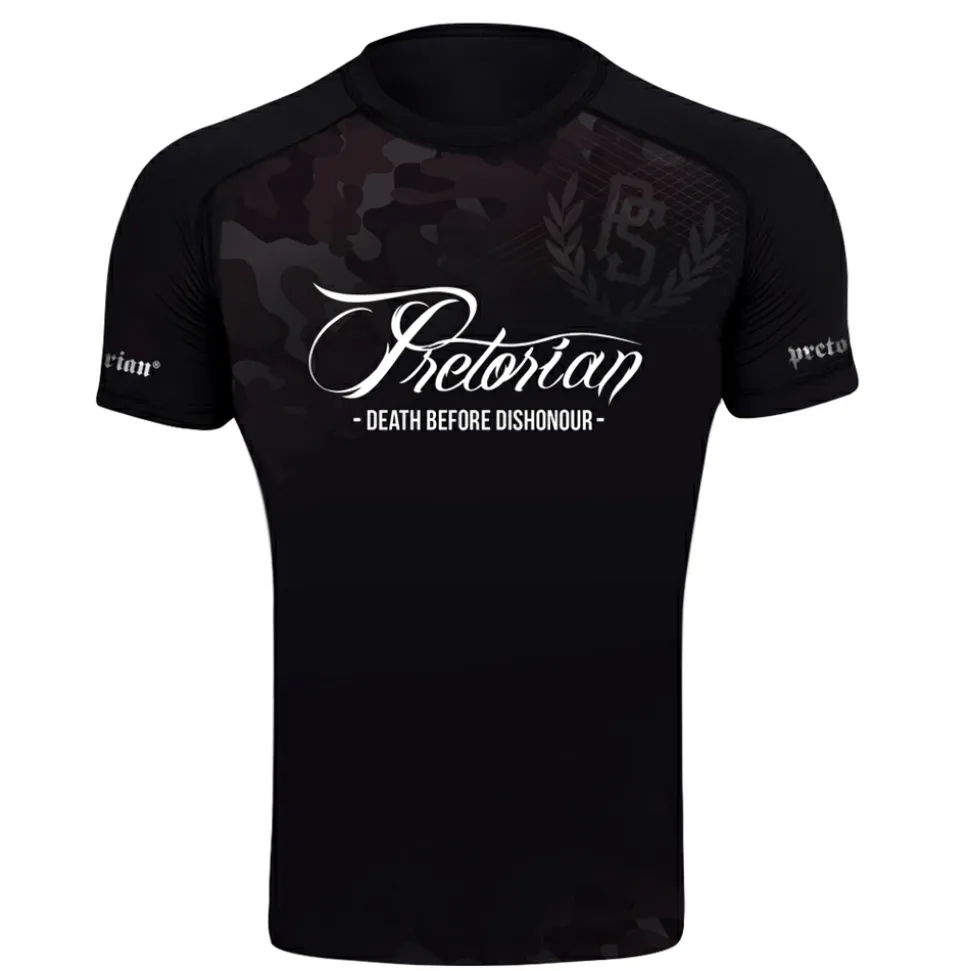 Rashguard short sleeve Pretorian "Death Before Dishonour"