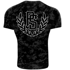 Rashguard short sleeve Pretorian "Grey Camo"