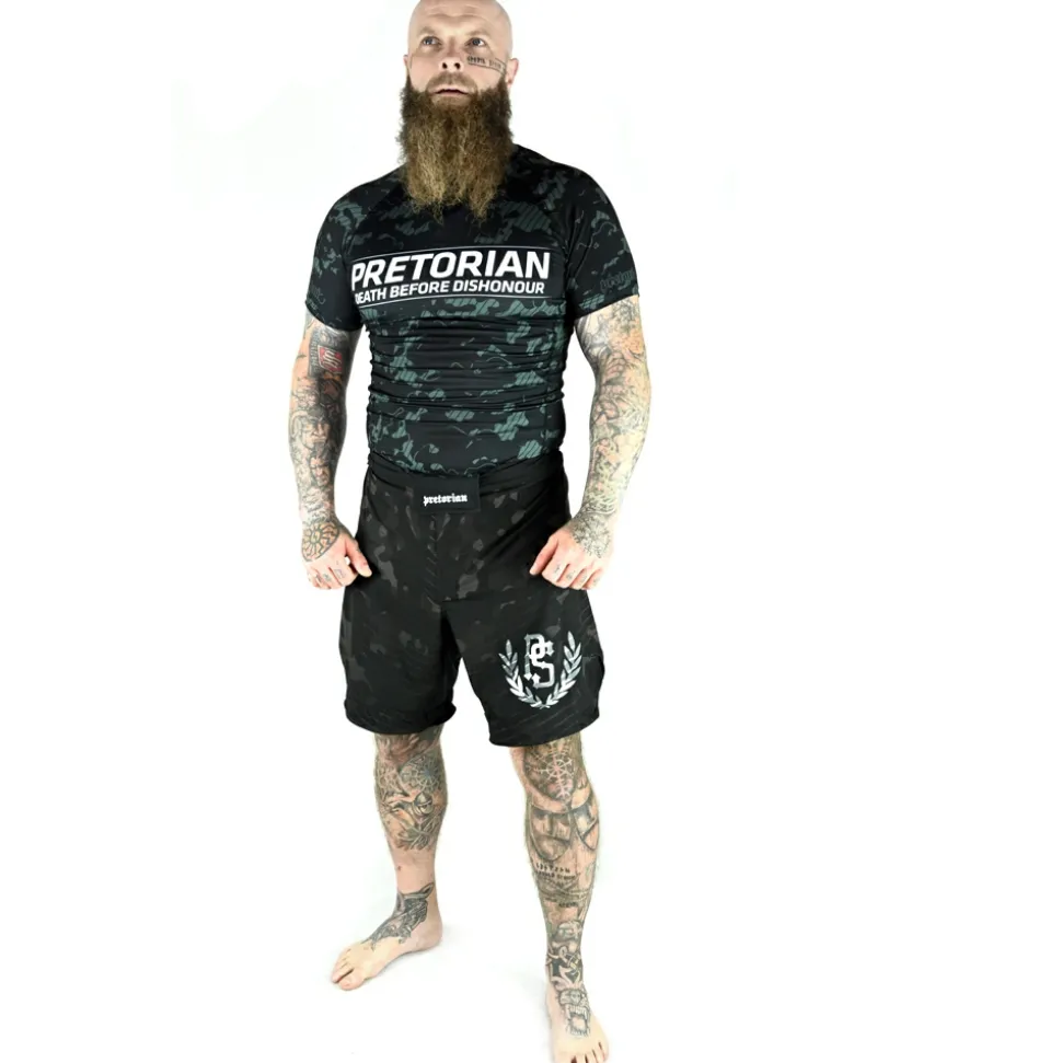 Rashguard short sleeve Pretorian "Khaki Camo"