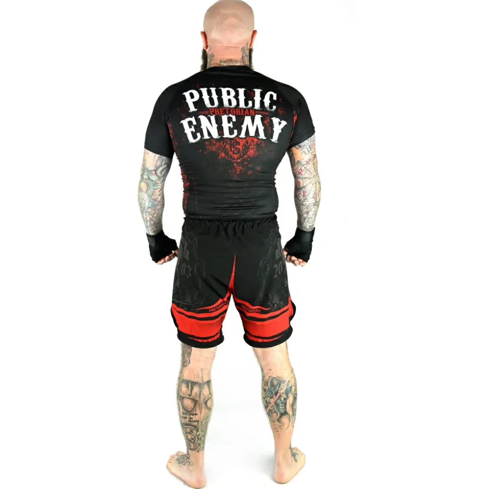Rashguard short sleeve Pretorian "Public Enemy"