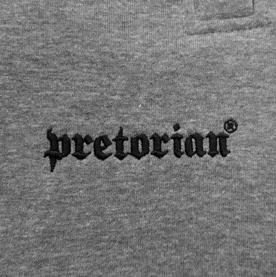 Spodnie dresowe Pretorian "Logo" szare - ściągacz