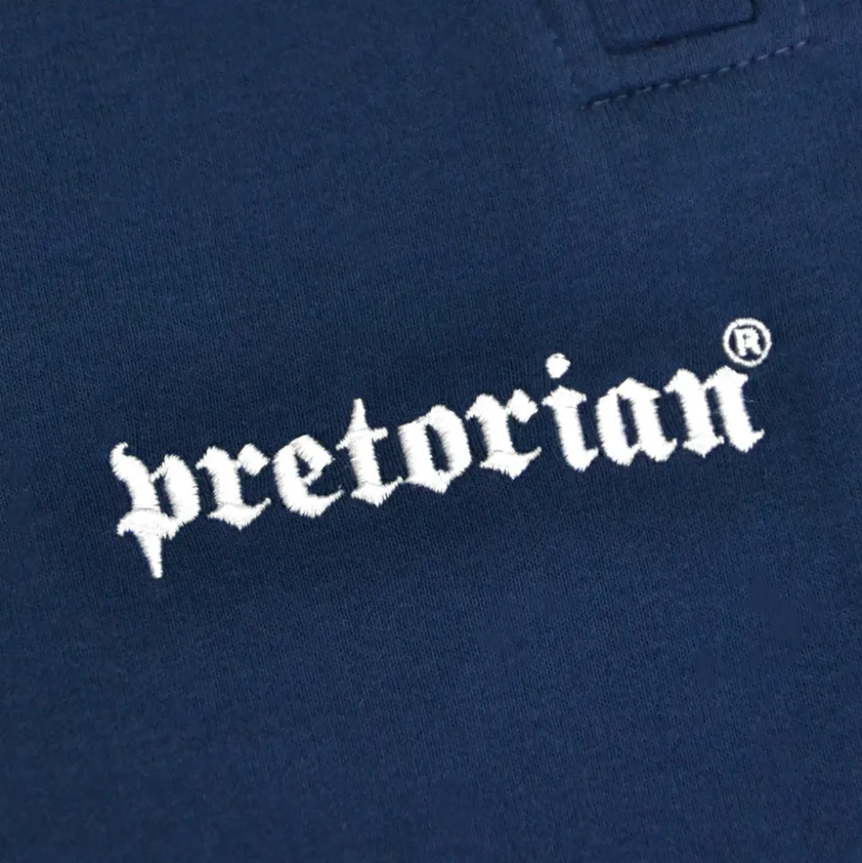 Spodnie dresowe Pretorian "Logo" granatowe - ściągacz